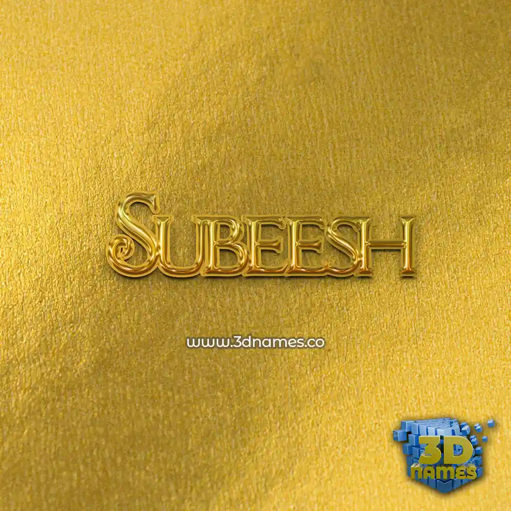 subeesh in All Gold style - 3D name wallpaper subeesh in All Gold style - 3D name wallpaper