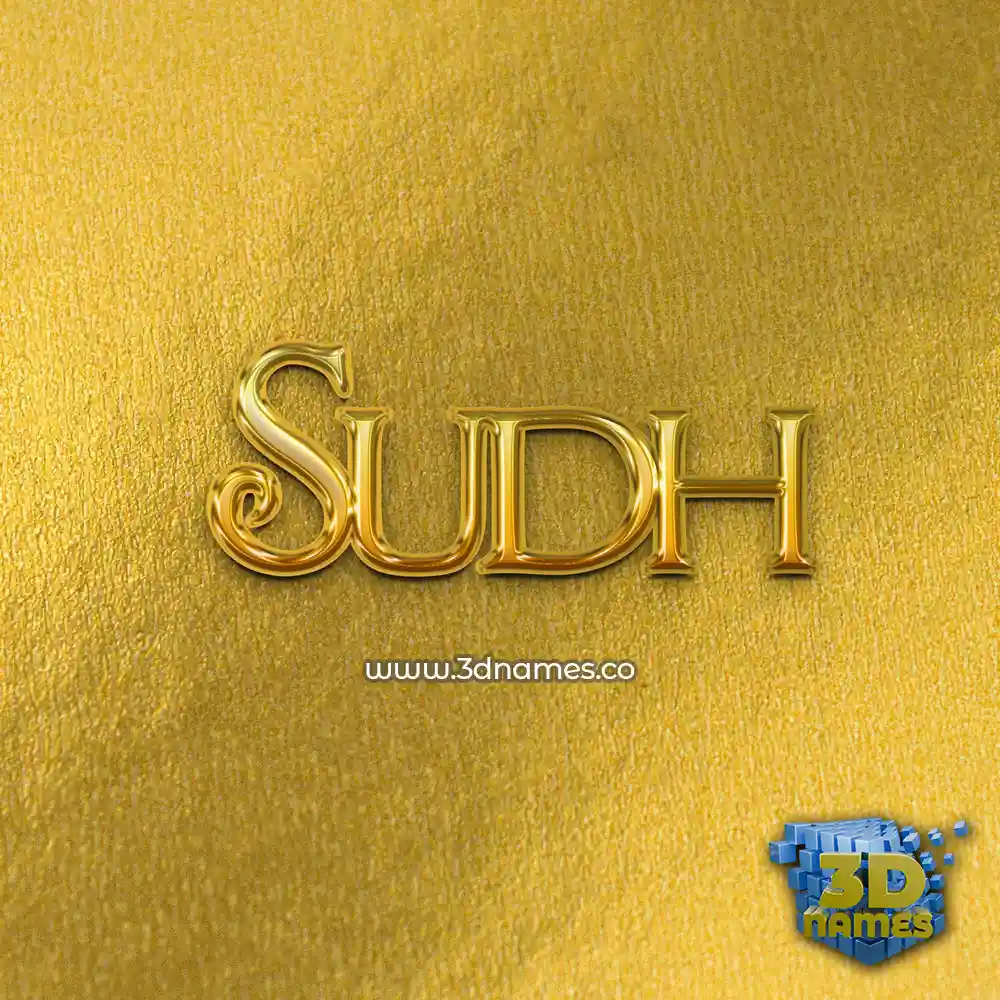 sudh in All Gold style - 3D name wallpaper sudh in All Gold style - 3D name wallpaper