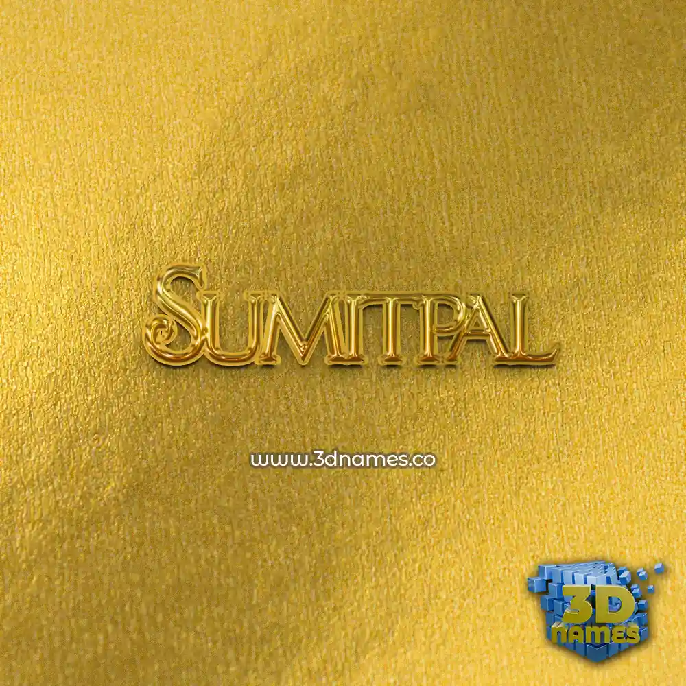sumitpal in All Gold style - 3D name wallpaper