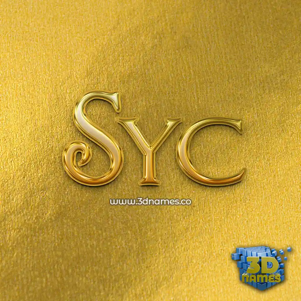 syc in All Gold style - 3D name wallpaper syc in All Gold style - 3D name wallpaper