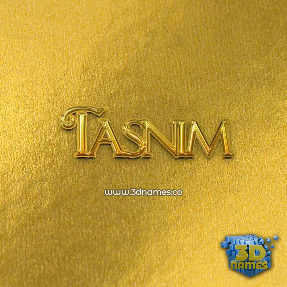 tasnim in All Gold style - 3D name wallpaper tasnim in All Gold style - 3D name wallpaper