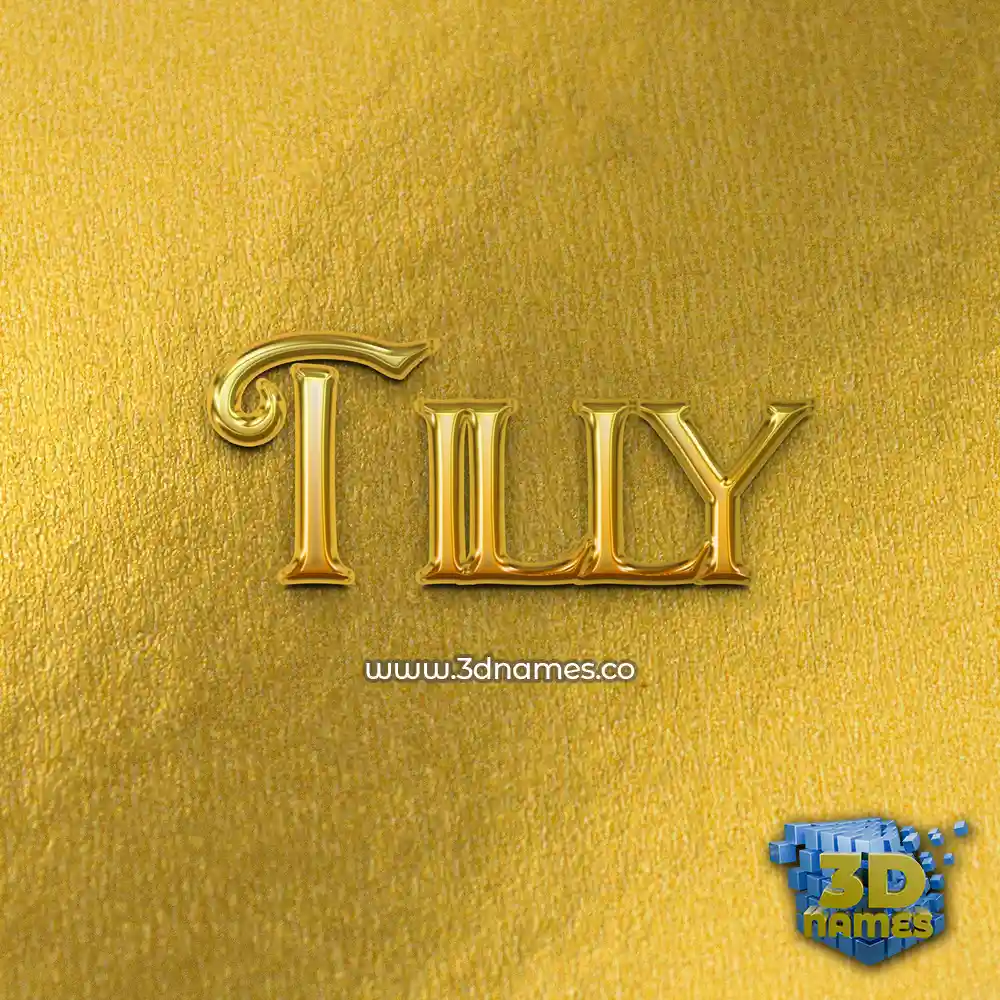 tilly in All Gold style - 3D name wallpaper