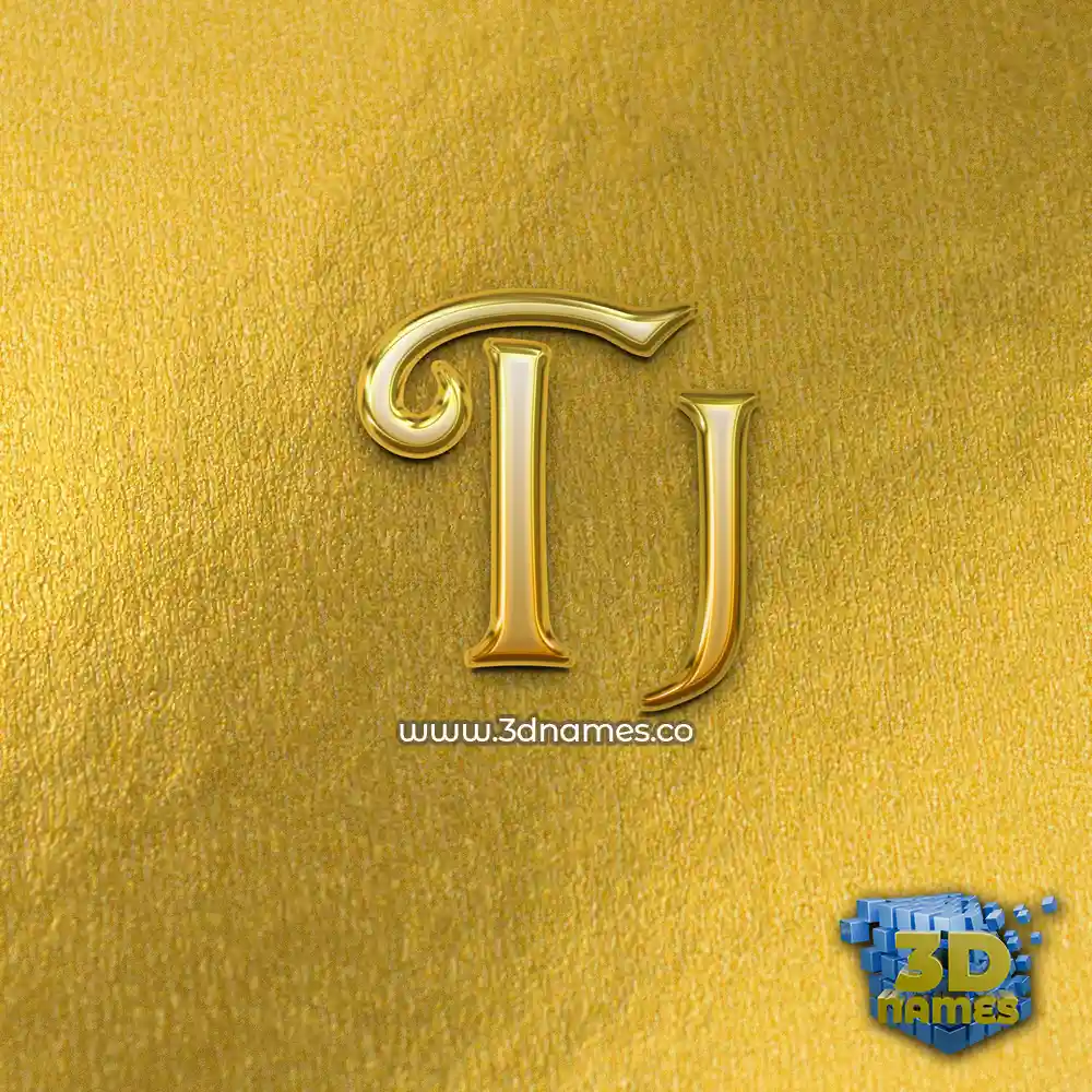tj in All Gold style - 3D name wallpaper tj in All Gold style - 3D name wallpaper
