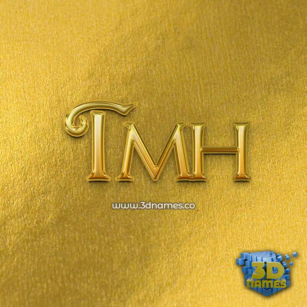 tmh in All Gold style - 3D name wallpaper tmh in All Gold style - 3D name wallpaper