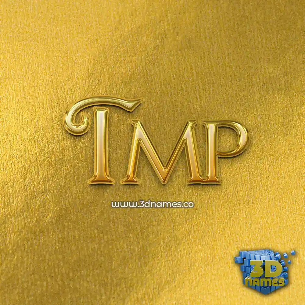 tmp in All Gold style - 3D name wallpaper tmp in All Gold style - 3D name wallpaper