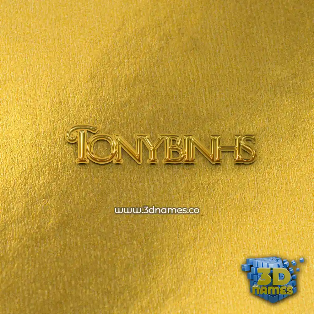 tonybinhs in All Gold style - 3D name wallpaper