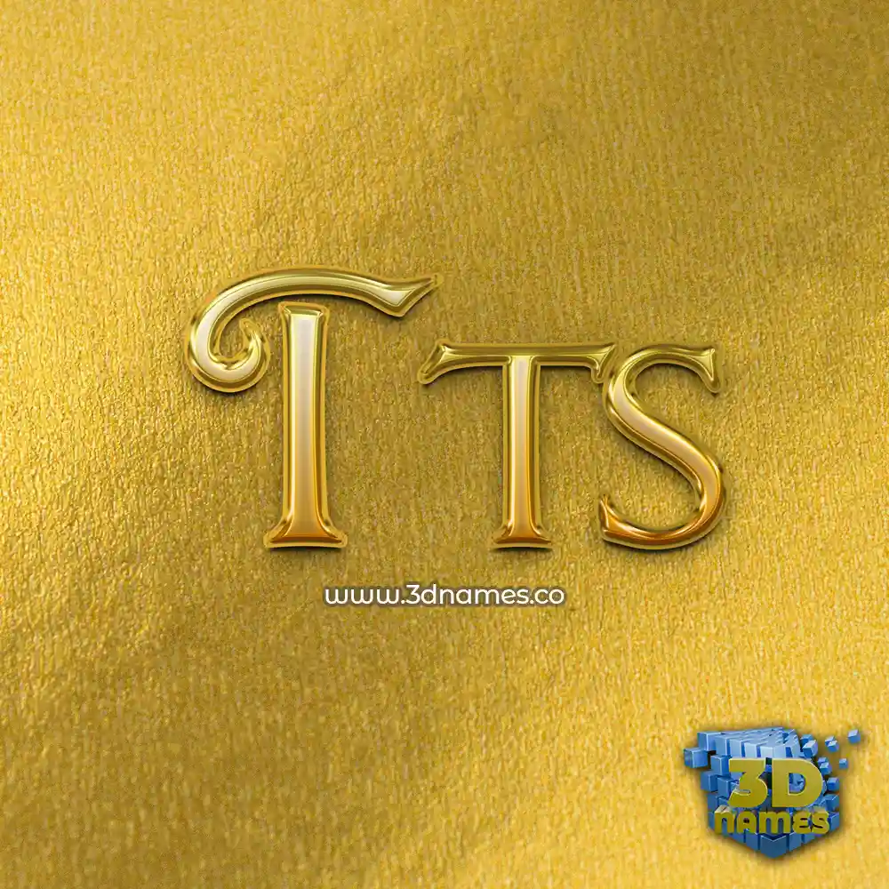 tts in All Gold style - 3D name wallpaper