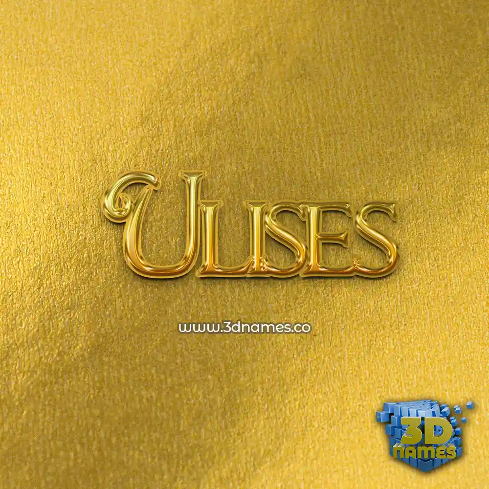 ulises in All Gold style - 3D name wallpaper