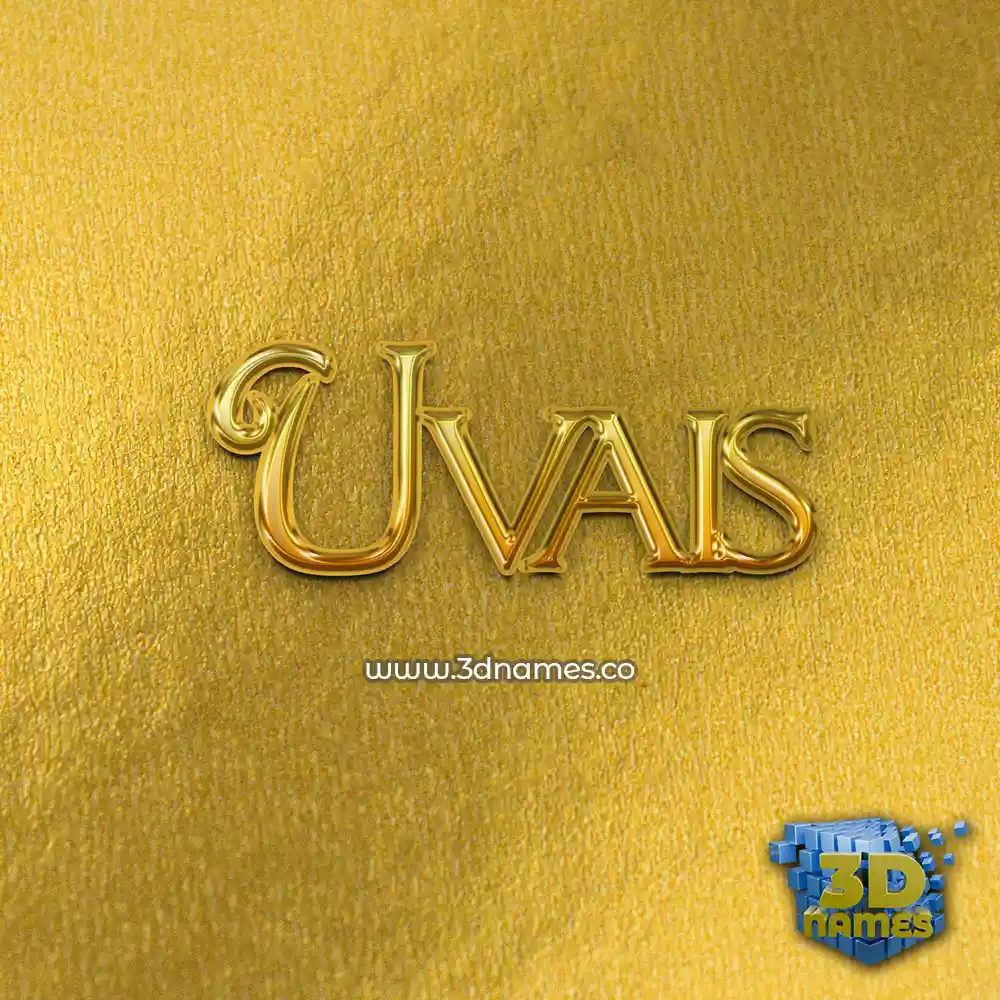 uvais in All Gold style - 3D name wallpaper uvais in All Gold style - 3D name wallpaper