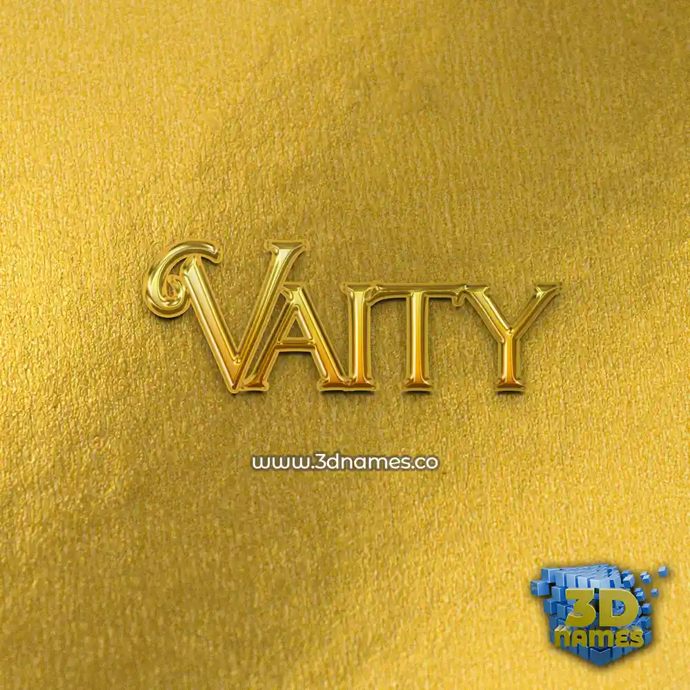 vaity in All Gold style - 3D name wallpaper vaity in All Gold style - 3D name wallpaper