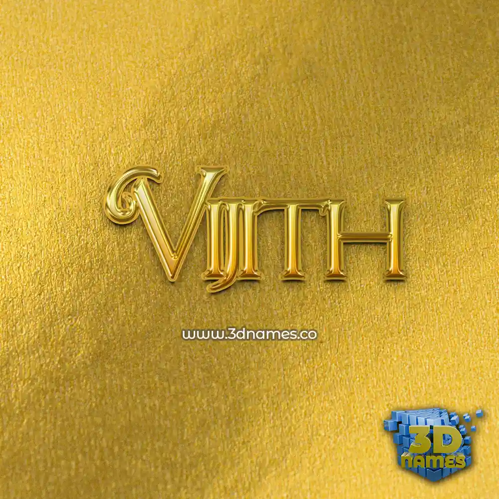 vijith in All Gold style - 3D name wallpaper vijith in All Gold style - 3D name wallpaper