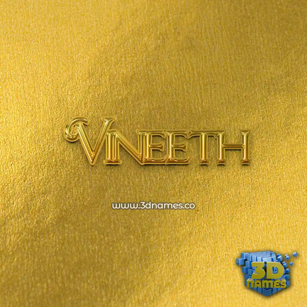 vineeth in All Gold style - 3D name wallpaper vineeth in All Gold style - 3D name wallpaper