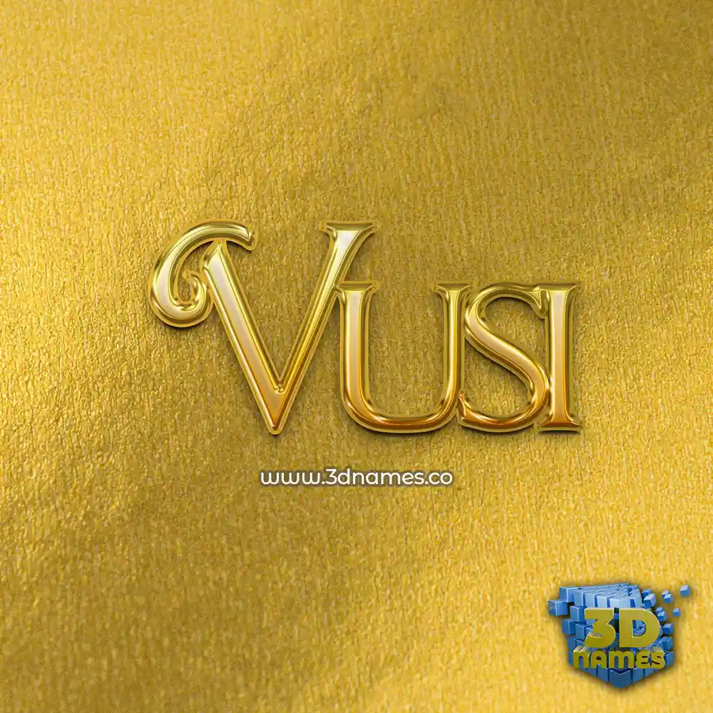 vusi in All Gold style - 3D name wallpaper vusi in All Gold style - 3D name wallpaper