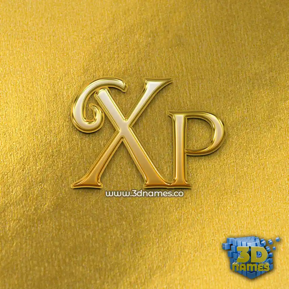 xp in All Gold style - 3D name wallpaper xp in All Gold style - 3D name wallpaper