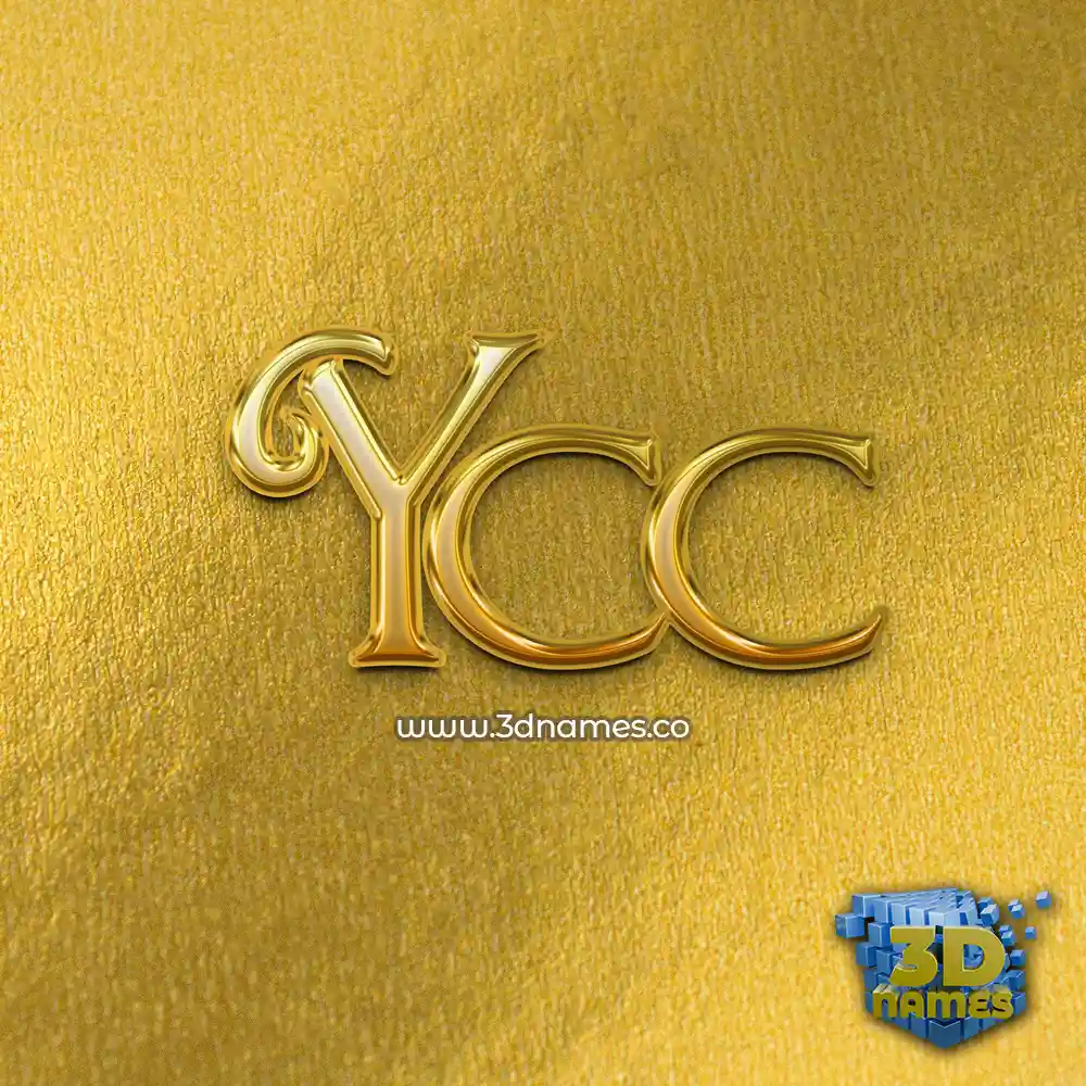 ycc in All Gold style - 3D name wallpaper ycc in All Gold style - 3D name wallpaper