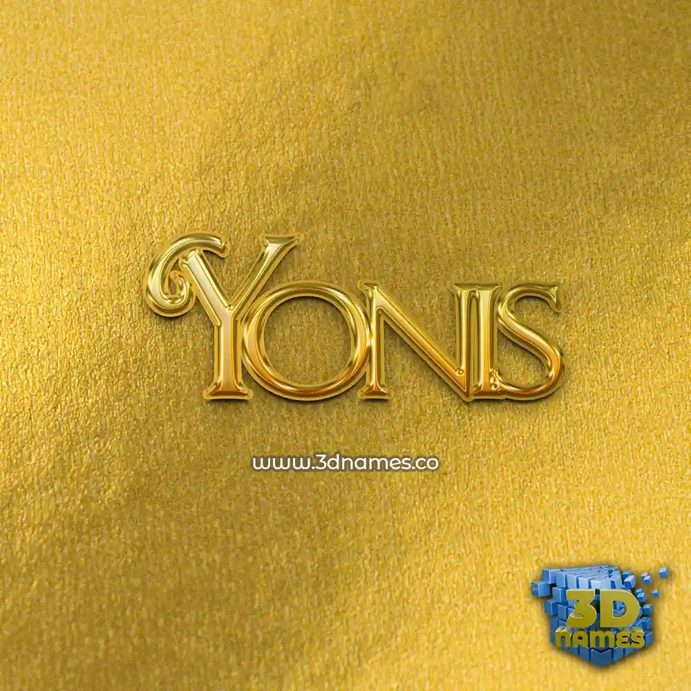 yonis in All Gold style - 3D name wallpaper yonis in All Gold style - 3D name wallpaper