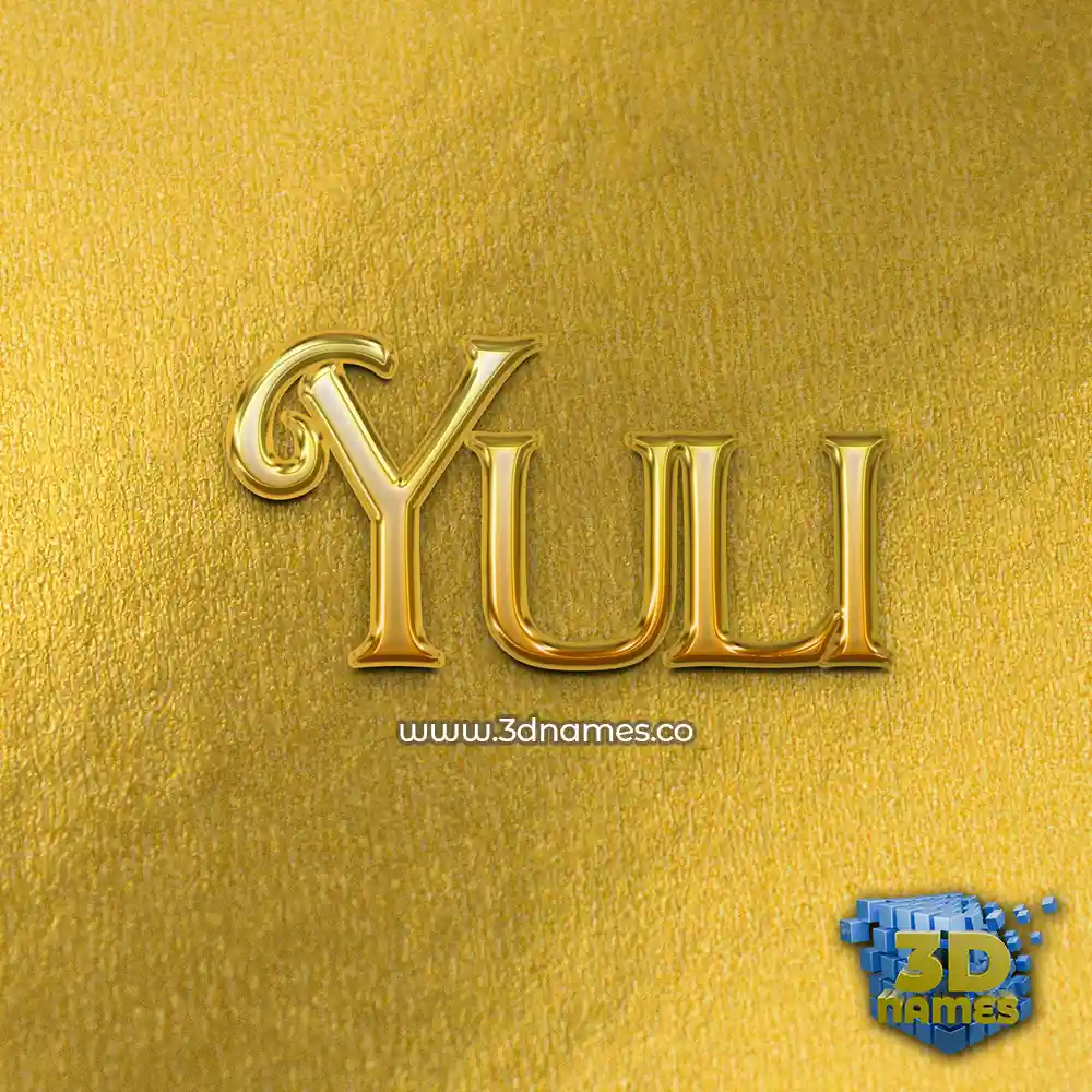 yuli in All Gold style - 3D name wallpaper yuli in All Gold style - 3D name wallpaper