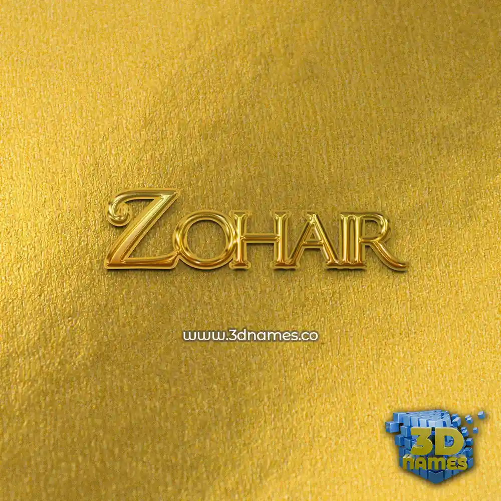 zohair in All Gold style - 3D name wallpaper zohair in All Gold style - 3D name wallpaper