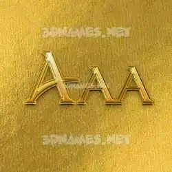 aaa in All Gold style - 3D name wallpaper