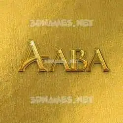 aaba in All Gold style - 3D name wallpaper