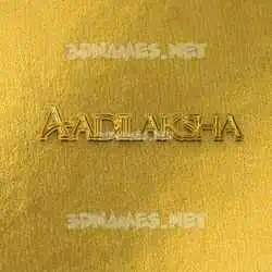 aadilaksha in All Gold style - 3D name wallpaper