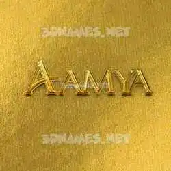 aamya in All Gold style - 3D name wallpaper