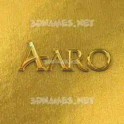 aaro in All Gold style - 3D name wallpaper