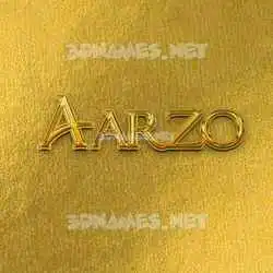 aarzo in All Gold style - 3D name wallpaper