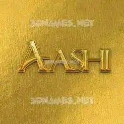 aashi in All Gold style - 3D name wallpaper