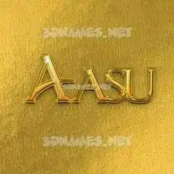 aasu in All Gold style - 3D name wallpaper