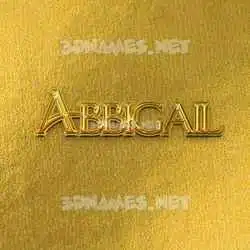 abbigail in All Gold style - 3D name wallpaper