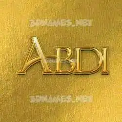 abdi in All Gold style - 3D name wallpaper