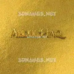 abdul haq in All Gold style - 3D name wallpaper