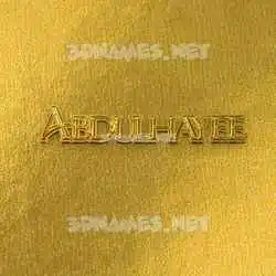 abdulhayee in All Gold style - 3D name wallpaper