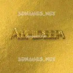 abhideepa in All Gold style - 3D name wallpaper