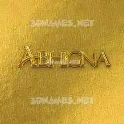 abhigna in All Gold style - 3D name wallpaper