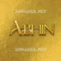abhin in All Gold style - 3D name wallpaper