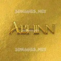 abhinn in All Gold style - 3D name wallpaper