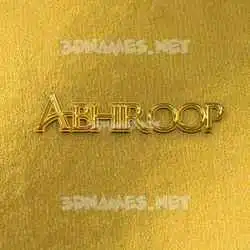 abhiroop in All Gold style - 3D name wallpaper