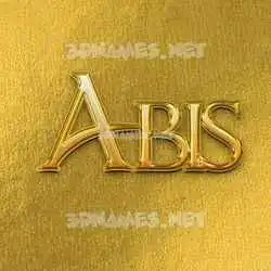 abis in All Gold style - 3D name wallpaper