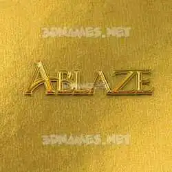ablaze in All Gold style - 3D name wallpaper