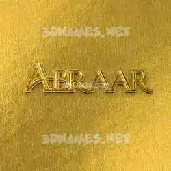 abraar in All Gold style - 3D name wallpaper