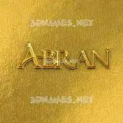 abran in All Gold style - 3D name wallpaper