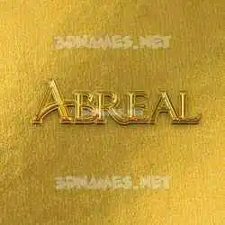 abreal in All Gold style - 3D name wallpaper
