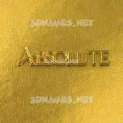 absolute in All Gold style - 3D name wallpaper
