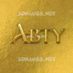 abty in All Gold style - 3D name wallpaper