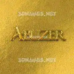 abuzer in All Gold style - 3D name wallpaper
