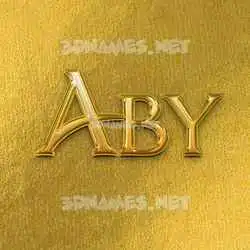 aby in All Gold style - 3D name wallpaper