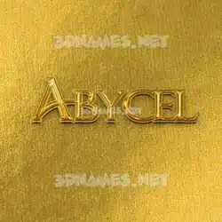 abycel in All Gold style - 3D name wallpaper
