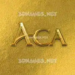 aca in All Gold style - 3D name wallpaper